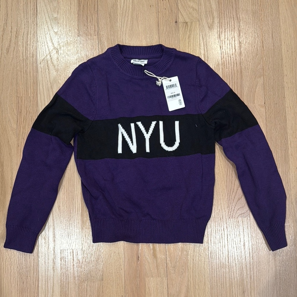 Purple and Black NYU Sweater